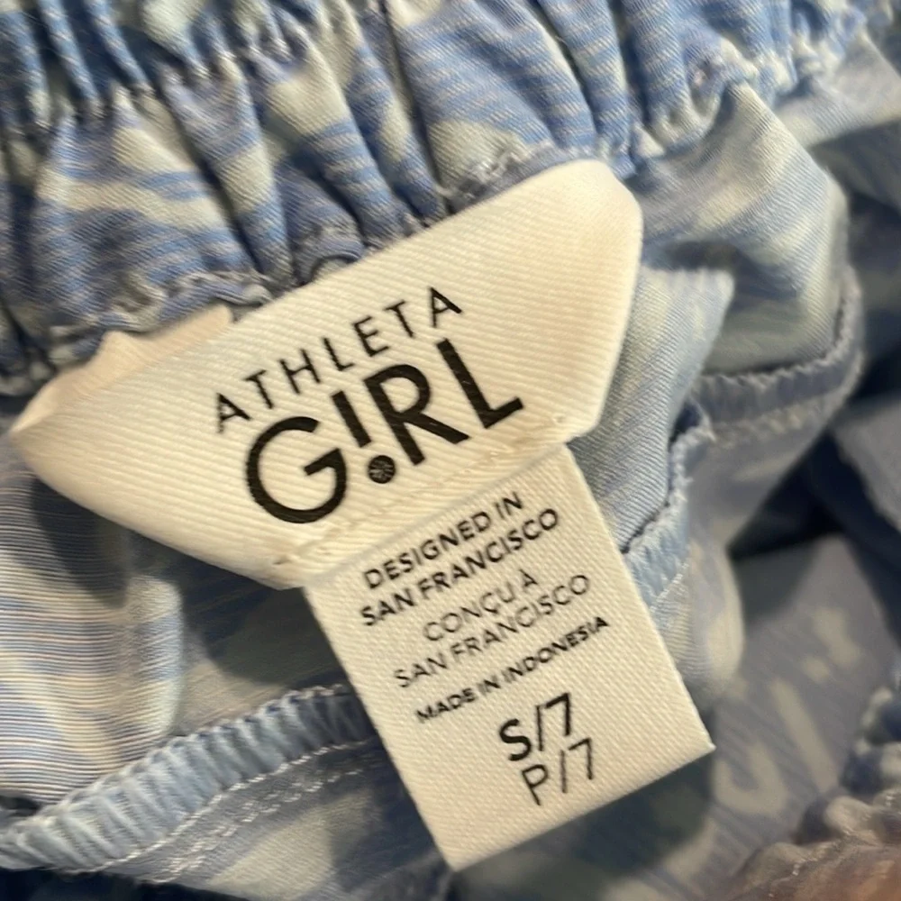 ATHLETA Girl Dive in Boardshort Nina Animal Blue size 7